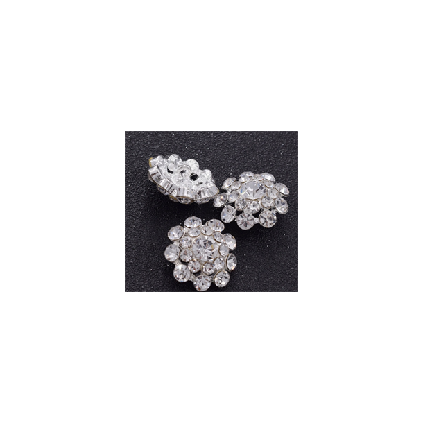 BLINGKNAPP  Blomst 20mm